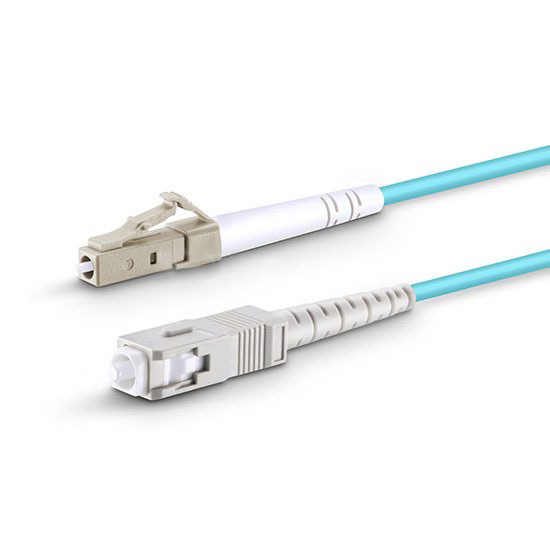 lc upc to sc upc simplex om4 om3 multimode pvc ofnr fiber optic patch cable cord 1