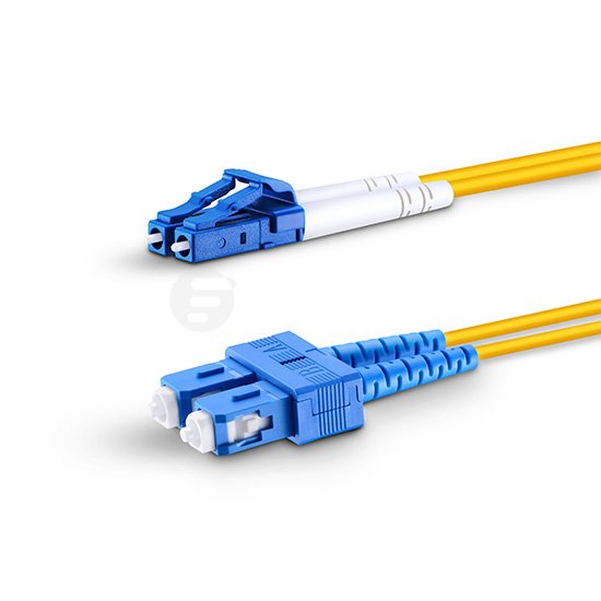 lc upc to sc upc single mode duplex pvc ofnr fiber optic patch cable cord
