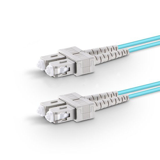 sc upc to sc upc duplex om4 om3 multimode pvc ofnr fiber optic patch cable cord 1