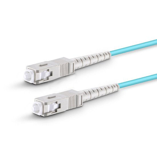 sc upc to sc upc simplex om4 om3 multimode pvc ofnr fiber optic patch cable cord 1